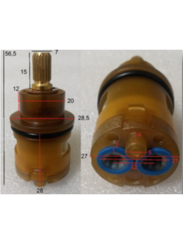 Cartouche Débit/inverseur Colonne Douche PAD - PAINI - cartouche_paini_robinetterie_53956devg30_cyberconfort