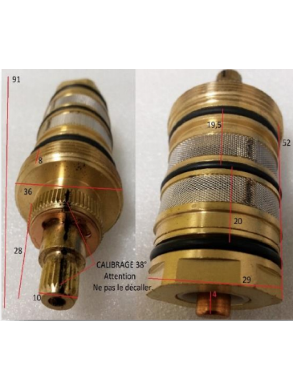 Cartouche Thermostatique Colonne Douche PAD - PAINI - cartouche_thermostatique_pour_colonne_pad_paini
