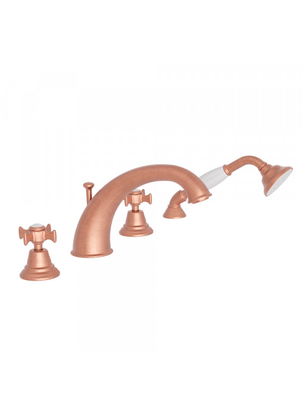 MELANGEUR BAIN-DOUCHE SUR GORGE CHAMBORD - ch10434p_chambord_bain_ondyna_or_rose__brosse_