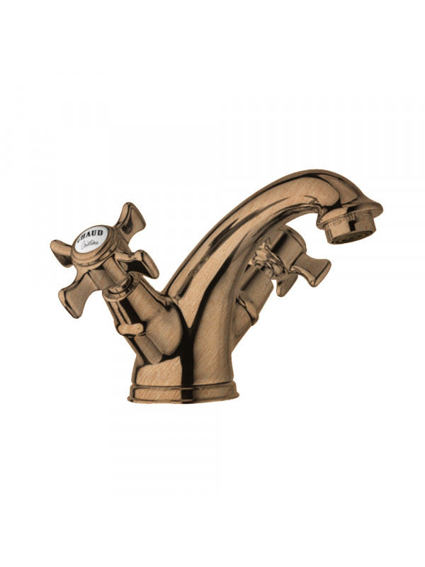 MELANGEUR LAVABO CHAMBORD RETRO OR ROSÉ BROSSÉ PVD CH834P - ch10834p_melangeur_lavabo_chambord_ondyna_or_rose__brosse__1