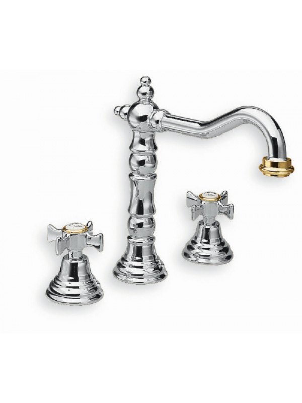 MELANGEUR 3 TROUS LAVABO CHAMBORD RETRO - ch11239_chrome__or_me_langeur_lavabo_chambord_3_trous_ondyna