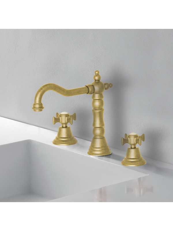 MELANGEUR 3 TROUS LAVABO CHAMBORD RETRO - ch11292_vieux_bronze__me_langeur_lavabo_chambord_3_trous_ondyna