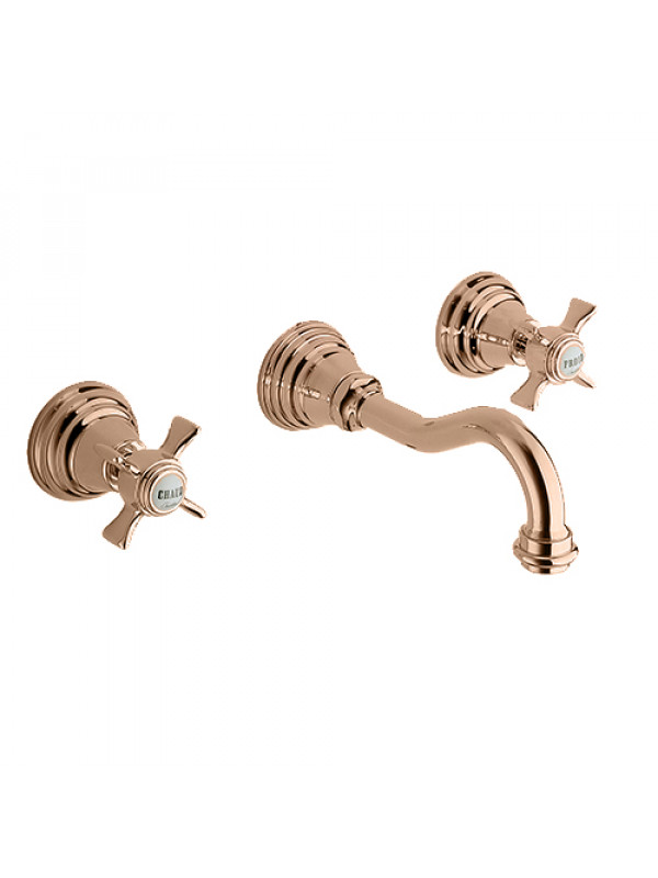 CHAMBORD LAVABO OR ROSÉ PVD MURAL 3 TROUS-CH24246P - ch24246_or_rose__ondyna_chambord_me_langeur_lavabo_retro_1