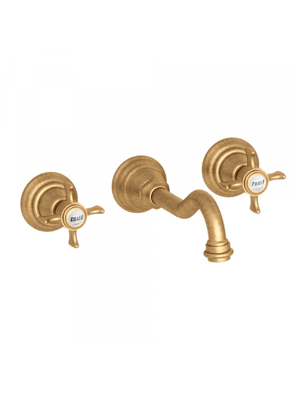 MELANGEUR 3 TROUS MURAL LAVABO CHAMBORD RETRO CH242 - ch24292_vieux_bronze_ondyna_chambord_me_langeur_lavabo_retro