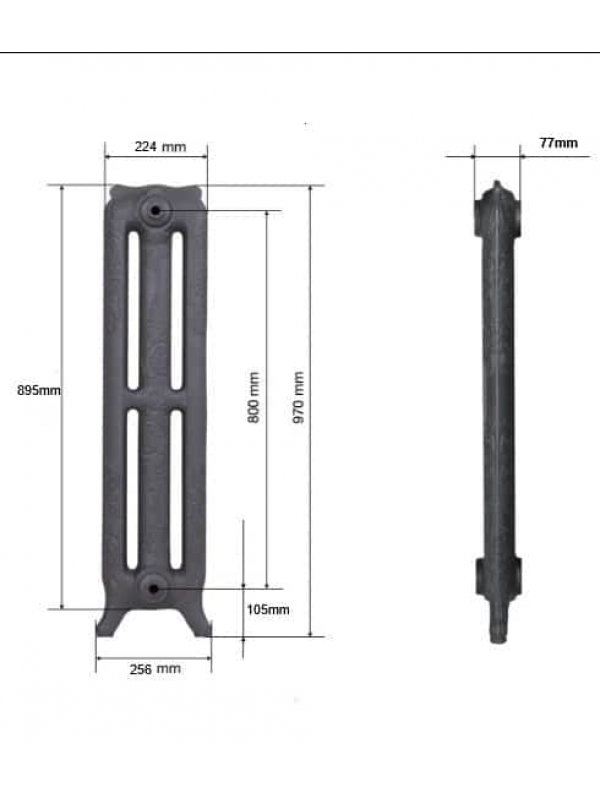 Radiateur VOLTAIRE - CINIER - cinier_raditeur_fonte_voltaire