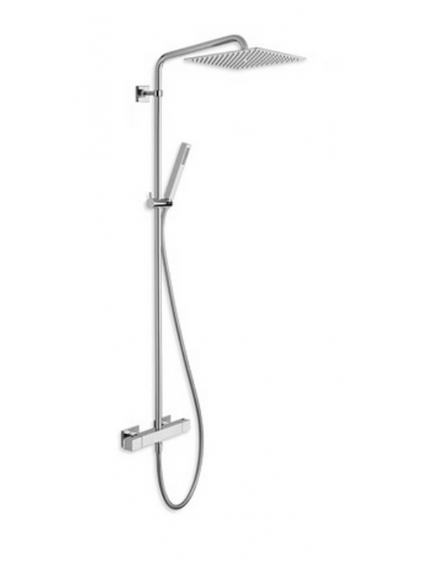 COLONNE DE DOUCHE QUADRI 250 THERMOSTATIQUE COMPLETE CHROME - colonne_de_douche_colonne_douche_quadri_250_thermostatique_complete_chrome_qd48551