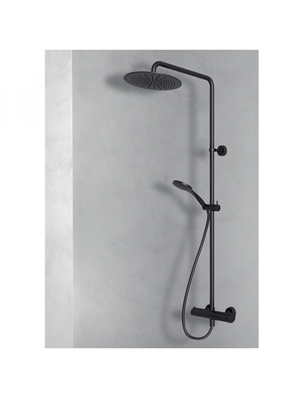 COLONNE DOUCHE THERMOSTATIQUE THETA COLORS NOIR MAT - colonne_douche_thermostatique_theta_colors_blackmat_noir_mat_tv44813_ondyna