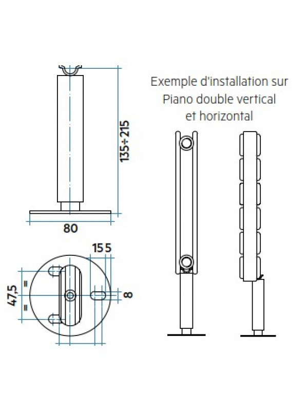 Pieds de Soutien - Radiateurs IRSAP - cote_pied_souti_amenspav