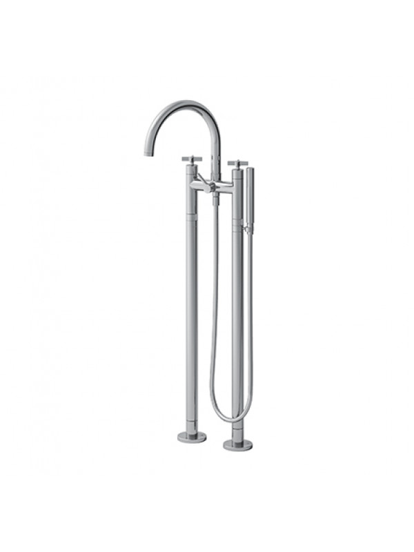 MELANGEUR BAIN DOUCHE SUR COLONNES CROSS ROAD - cr10651_cross_road_chrome__me_langeur_bain_douche_sur_colonnes