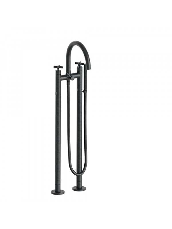 MELANGEUR BAIN DOUCHE SUR COLONNES CROSS ROAD - cr10875_cross_road_noir_brosse__mat_me_langeur_bain_douche_sur_colonnes