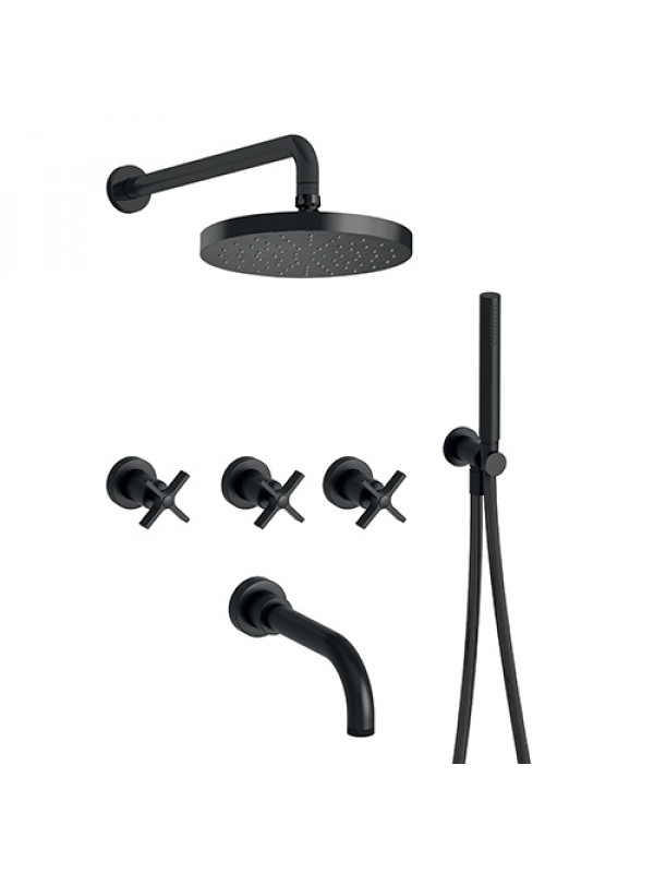 BAIN DOUCHE ENCASTRÉ NOIR MAT CROSS ROAD - cr11313_noir_mat_me_langeur_bain_douche_encastre_e_ondyna_cr113_1