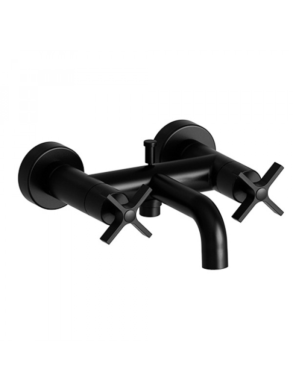 MÉLANGEUR BAIN / DOUCHE NOIR CHROMÉ BROSSÉ CROSS ROAD - cr18713_me_langeur_douche_cross_road_ondyna_noir_chrome_brosse_