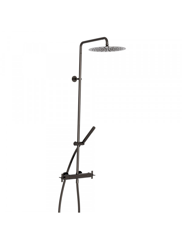 COLONNE DOUCHE THERMOSTATIQUE CROSS ROAD - cr48675_cross_road_colonne_douche_chrome__noir_brosse__2