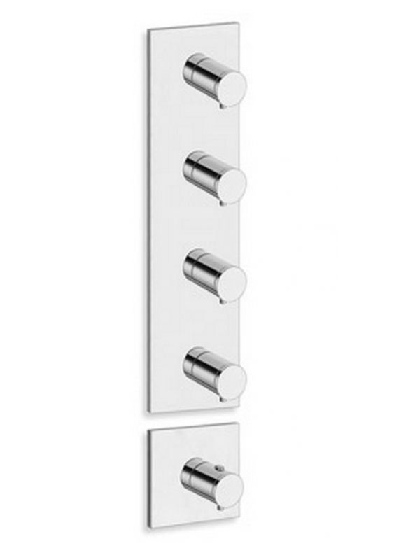 FAÇADE 4 SORTIES THERMOSTATIQUE DOUCHE TRIVERDE  - douche_laiton_triverde_thermostatique_2_sorties_sans_mecanisme_xt88451