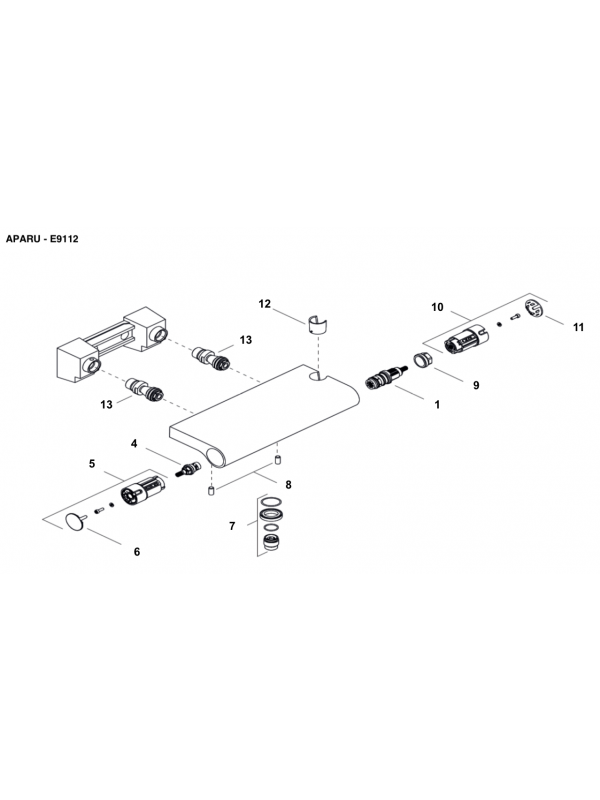 Pieces detachees pour APARU E9112 - JACOB DELAFON - eclate_jacob_delafon_aparu_e9112_pieces_detachees