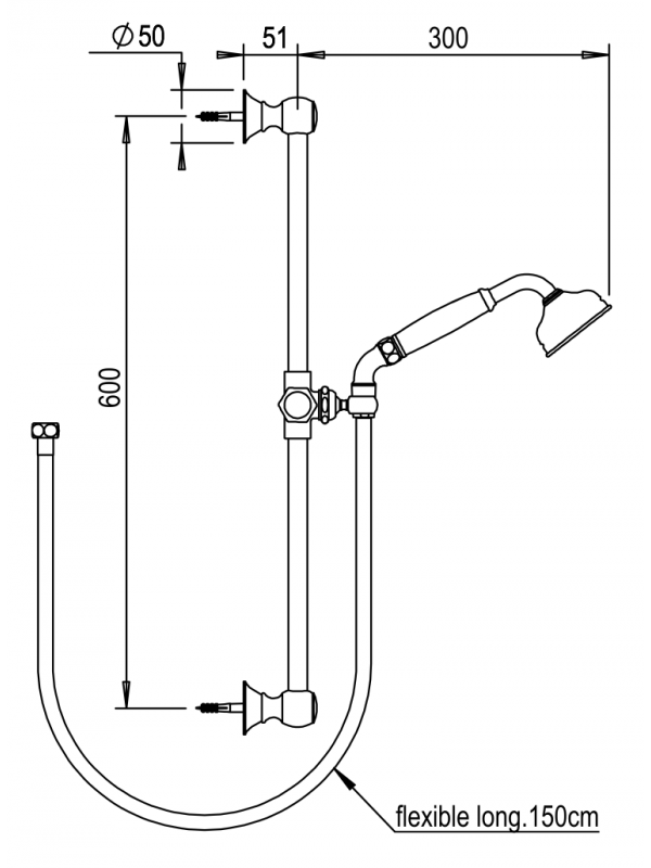 Garniture de douche - JULIA-VICTORIA - HORUS - ensemble_douchette_r_tro_horus_01-542_sch_ma_1