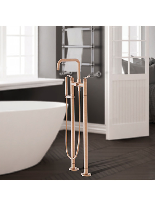 MELANGEUR BAIN DOUCHE SUR COLONNES EAST SIDE - es10834p_amb__bain_douche_or_rose__east_side_ondyna_2