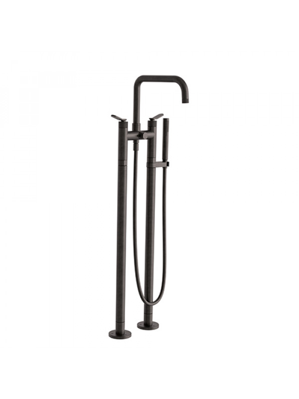MELANGEUR BAIN DOUCHE SUR COLONNES EAST SIDE - es10875_bain_douche_chrome__noir_brosse__east_side_ondyna_2