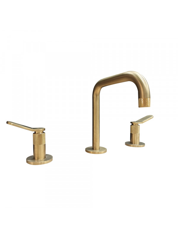 MELANGEUR 3 TROUS LAVABO EAST SIDE  - es20496p_melangeur_east_side_ondyna_or_brosse