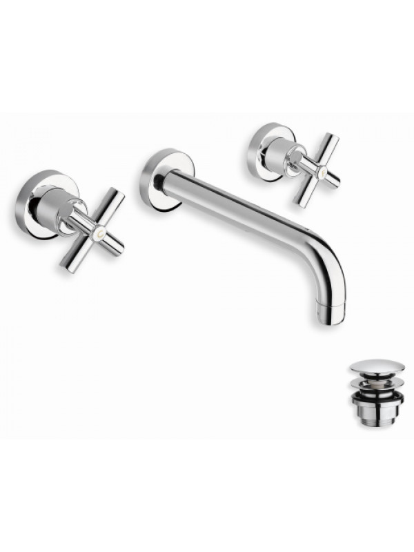 EXECUTIVE MÉLANGEUR LAVABO MURAL CHROME - ev24251