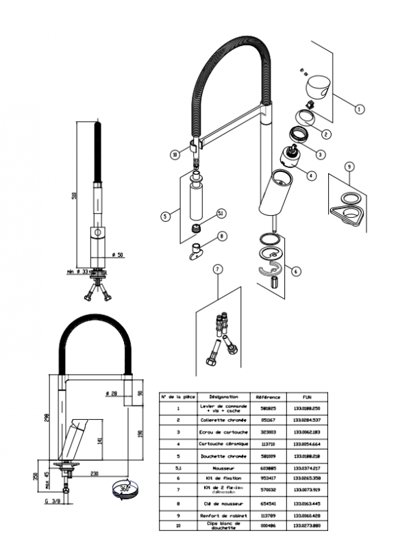 Cartouche céramique PLANARIO - FRANKE - evlat_planario_franke