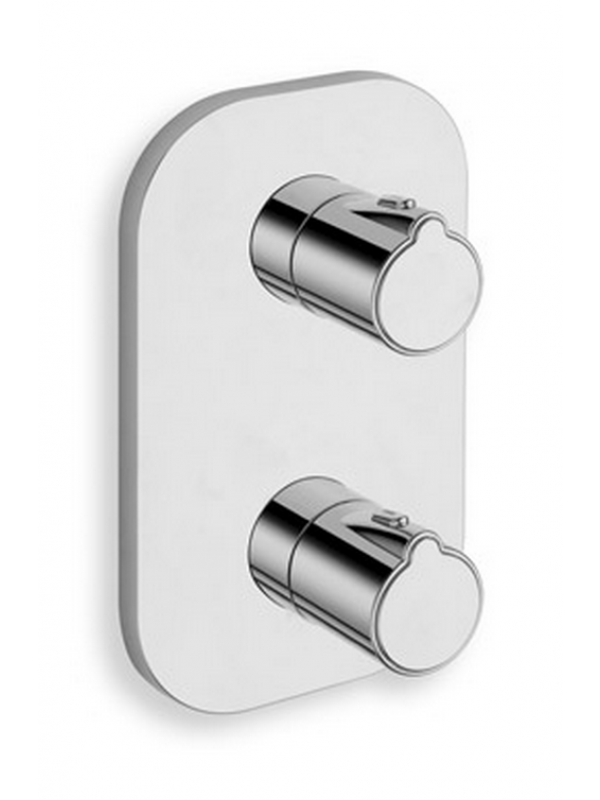 FACADE DOUCHE NEW DAY THERMOSTATIQUE ENCASTREE ABS 1 SORTIE CHROME  - facade_douche_new_day_thermostatique_encastree_abs_1_sortie_chrome_sans_mecanisme_xe85151