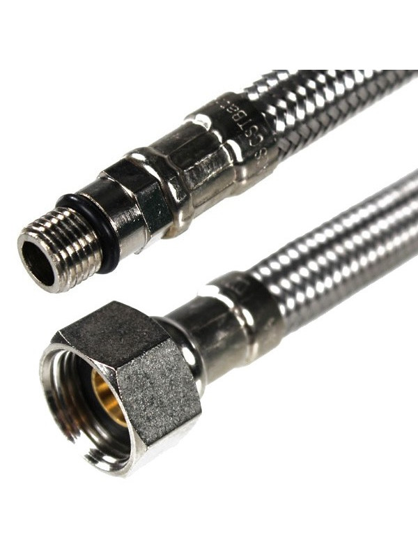 Flexibles raccordement robinetterie (X2) F 3/8 M 8 X 100 X 44 - HORUS - flexible-sanitaire-mitigeur-male-femelle
