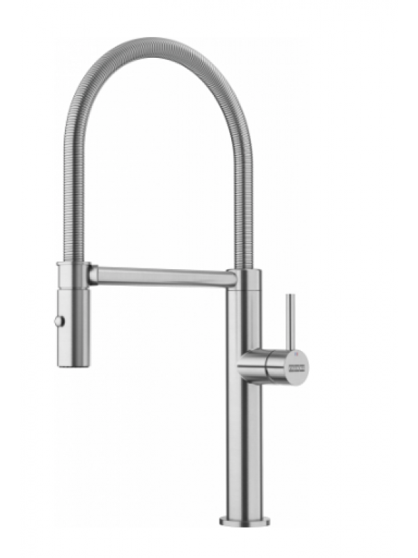 Mitigeur PESCARA J SEMI PRO 2 JETS INOX - FRANKE - franke_mitigeur_cuisine_percara_j_semi_pro_inox_115.0751.700