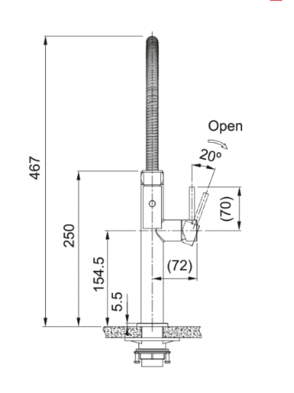 Mitigeur PESCARA J SEMI PRO 2 JETS INOX - FRANKE - franke_mitigeur_cuisine_percara_j_semi_pro_inox_115.0751.700_double_jet