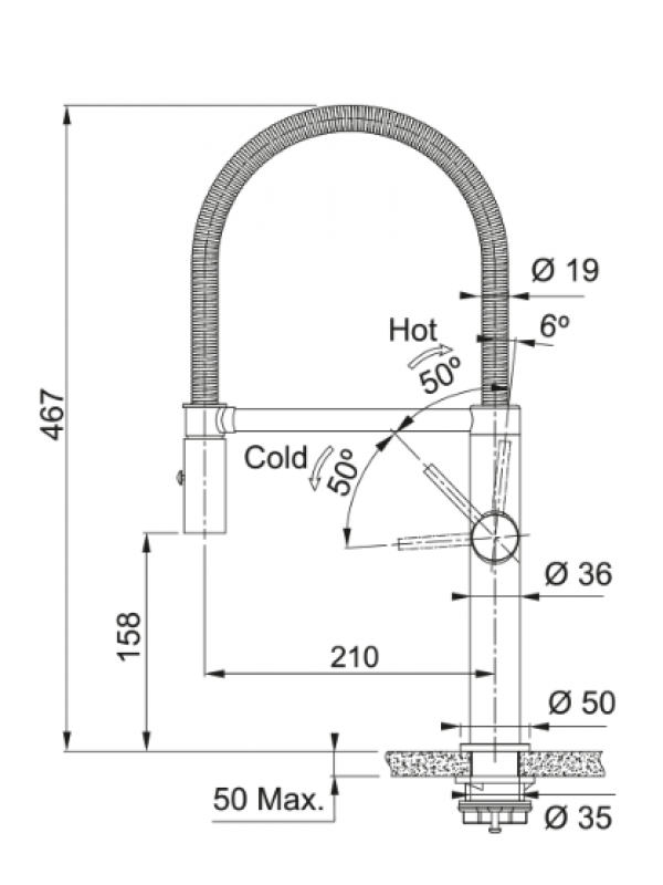 Mitigeur PESCARA J SEMI PRO 2 JETS INOX - FRANKE - franke_mitigeur_cuisine_percara_j_semi_pro_inox_115.0751.700_douchette