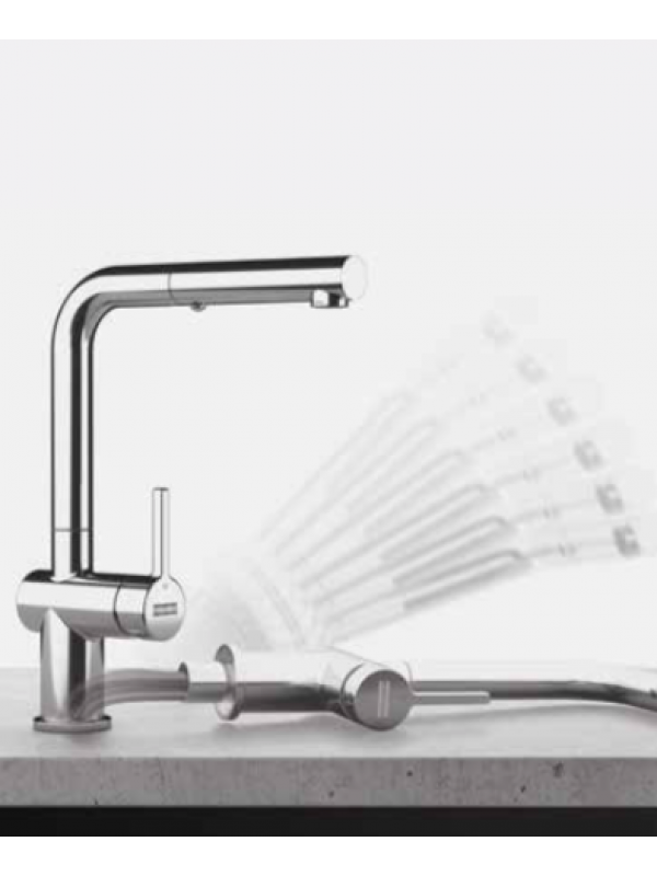 Mitigeur Escamotable ACTIVE L avec douchette - FRANKE - franke_mitigeur_escamotable_cuisine_active