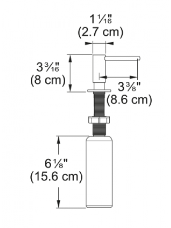 ATLAS DISTRIBUTEUR DE SAVON LIQUIDE - FRANKE - franke_porte_savon_atlas_schema