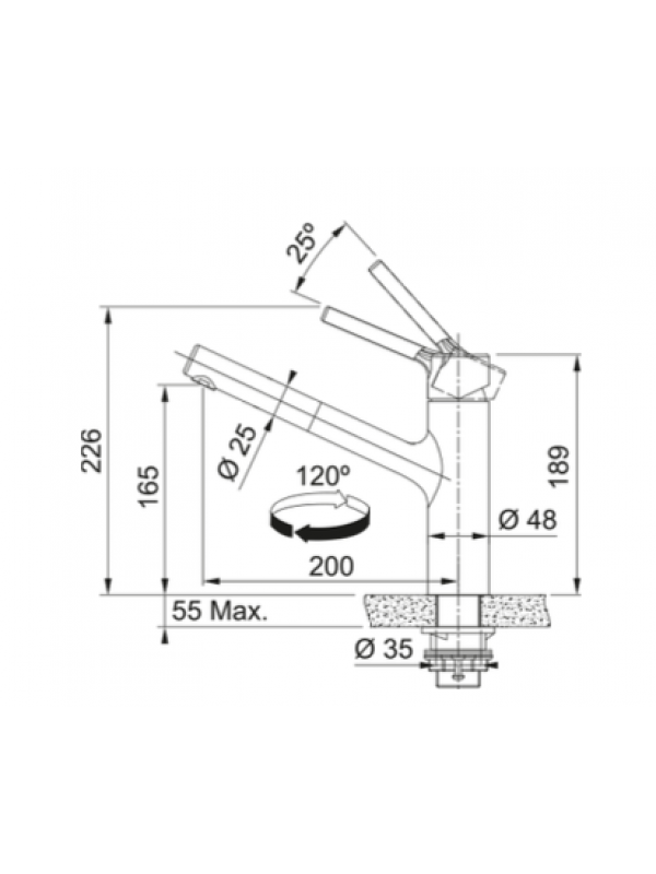 TAROS FENETRE ESCAMOTABLE DOUCHETTE - FRANKE - franke_taros_mitigeur_escamotable_cuisine