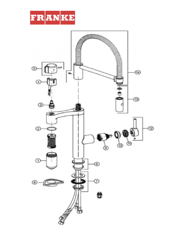 Pièces détachées pour VITAL - FRANKE - franke_vital_mitigeur_cuisine_semi_pro