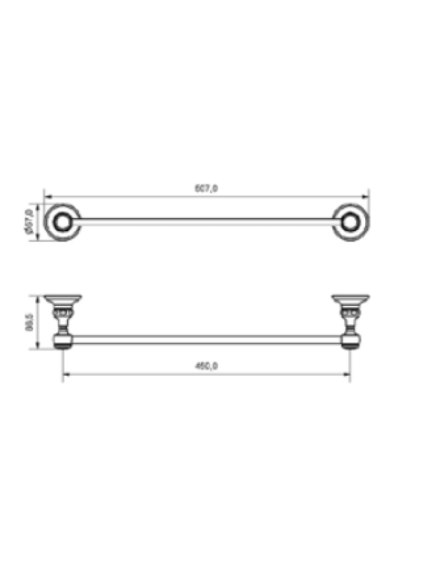 Porte serviette - ÉLOISE - HORUS - horus_barre_porte_serviette_eloise_63610_chhrome