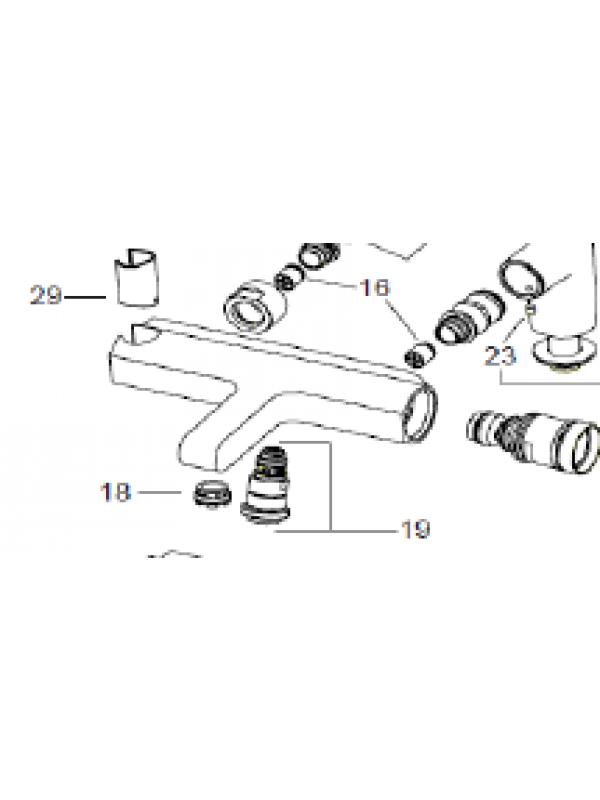 Cartouche Inverseur - Bain/Douche Singulier Chrome - JACOB DELAFON - inverseur_bain_douche_singulier_jacob_delafon