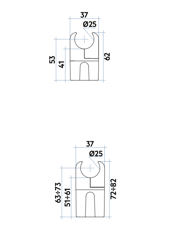 4 Fixations CHELA pour Radiateur TESI - irsap_attaches_chela