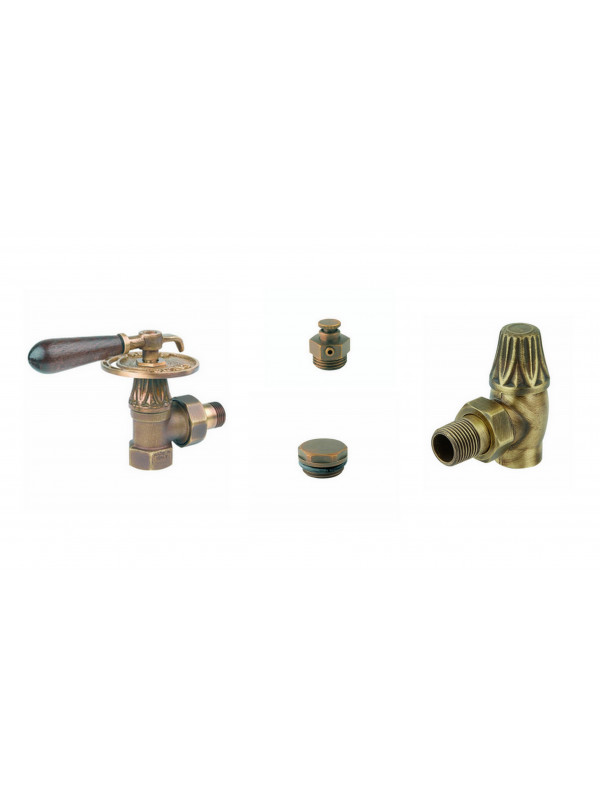 Kit complet robinetterie radiateur Rétro Classic Art MF 1/2" 1/2" - kit_robinetterie_v673l_equerre