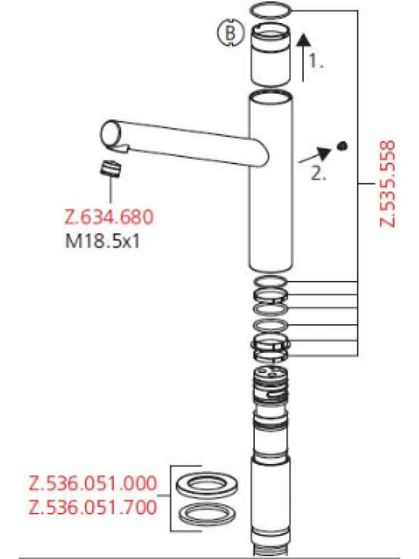 Kit de joint pour bec robinet - KWC - kwc_kit_joint_torique_mitigeur