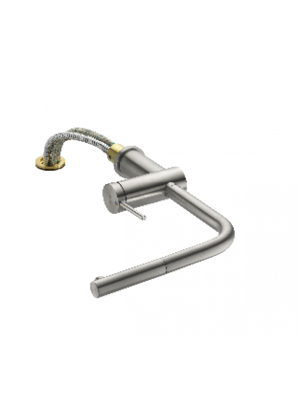 Mitigeur escamotable avec ou sans douchette LIVELLO - KWC - kwc_livello_mitigeur_cuisine_chrome_douchette_escamotable