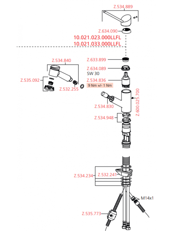 Cartouche - BLISS - KWC - kwc_mitigeur_bliss_cuisine_chorme