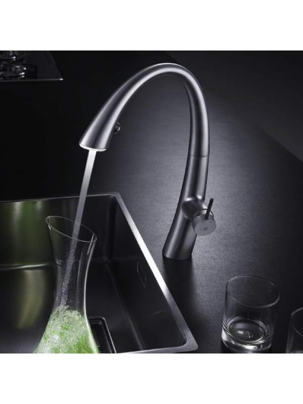 Mitigeur à levier et douchette ZOÉ - KWC - kwc_mitigeur_zoe_led_cuisine_1