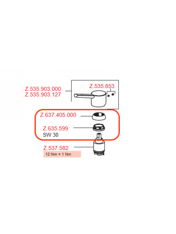 Calotte + Ecrou de fixation - KWC - kwc_robinet_ecrou_callote