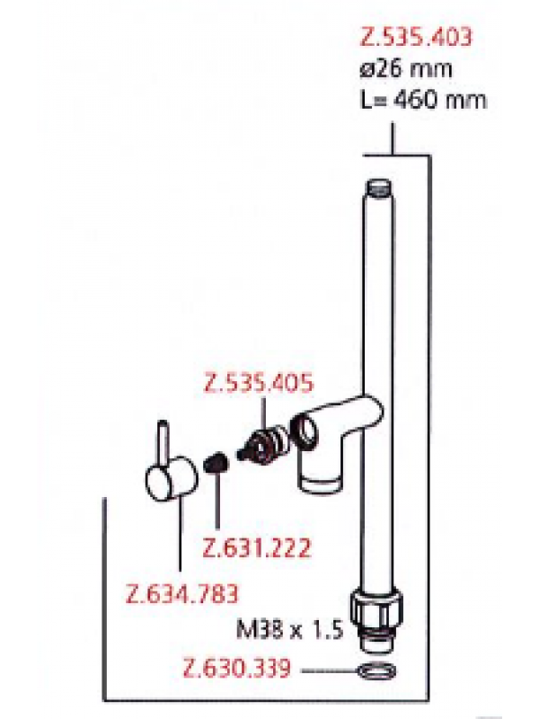 Tête céramique 3/4" - KWC - kwc_te_te_ce_ramique_mitigeur_cuisine_gastro