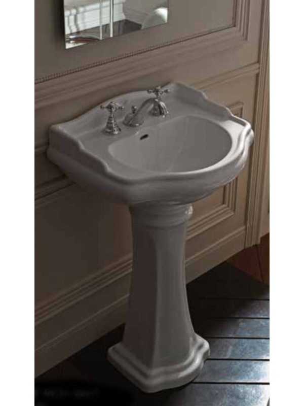 LAVABO  RETRO CHAMBORD  1 TROU WCH5547 CERAMIQUE - lavabo_retro_chambord_ondyna_wch5547-