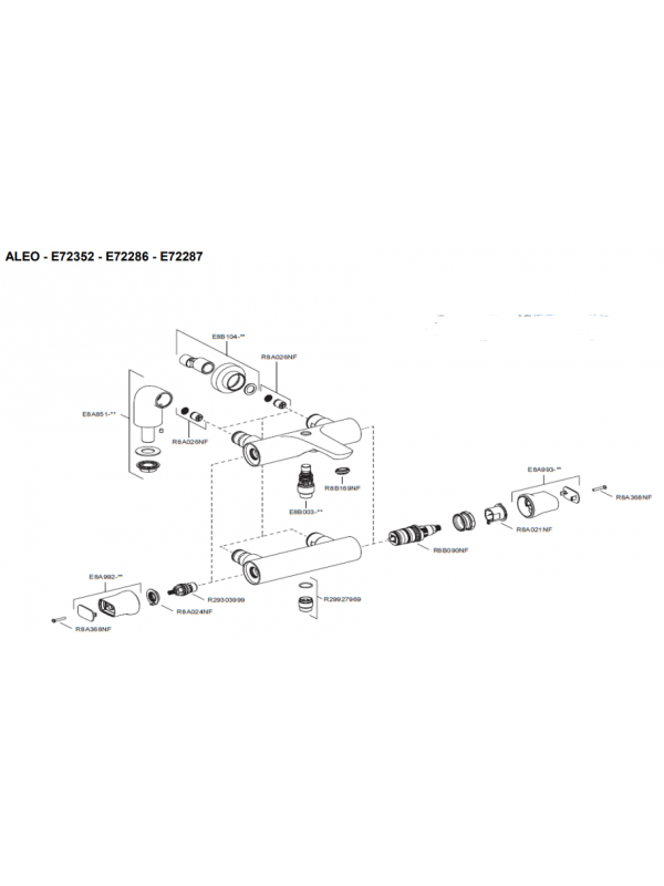 Piéces détachées ALEO - ALEO + - Jacob DELAFON - liste_piece_detachee_aleo_jacob_delafon_e72352_e72286_e72287