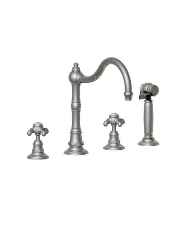 MELANGEUR EVIER 4 TROUS AVEC DOUCHETTE - MONTMARTRE - Vieux Bronze Vernis Mat - HORUS - m_langeur__vier_douchette_ind_pendante_07-124_horus_1_2_1