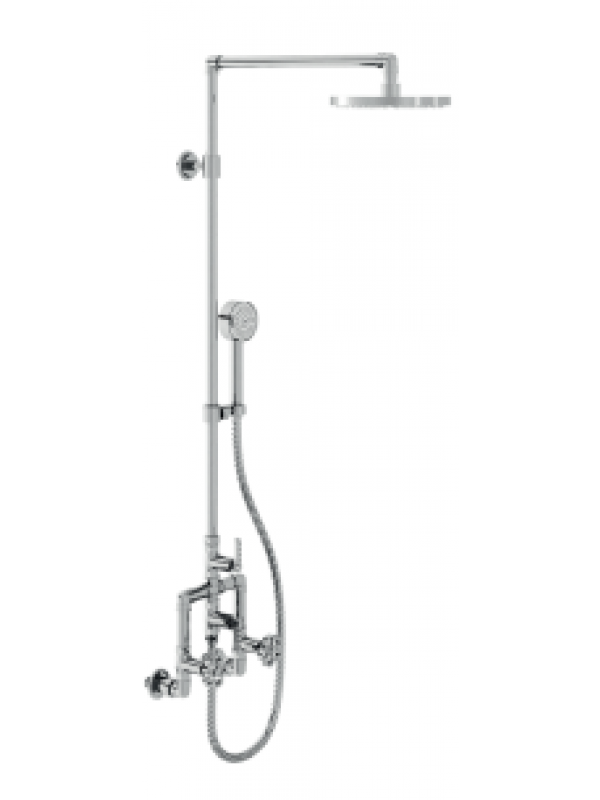 INDUSTRY - Mélangeur douche avec colonne et douchette - MARGOT - margaux_industry_colonne_douche_chrome