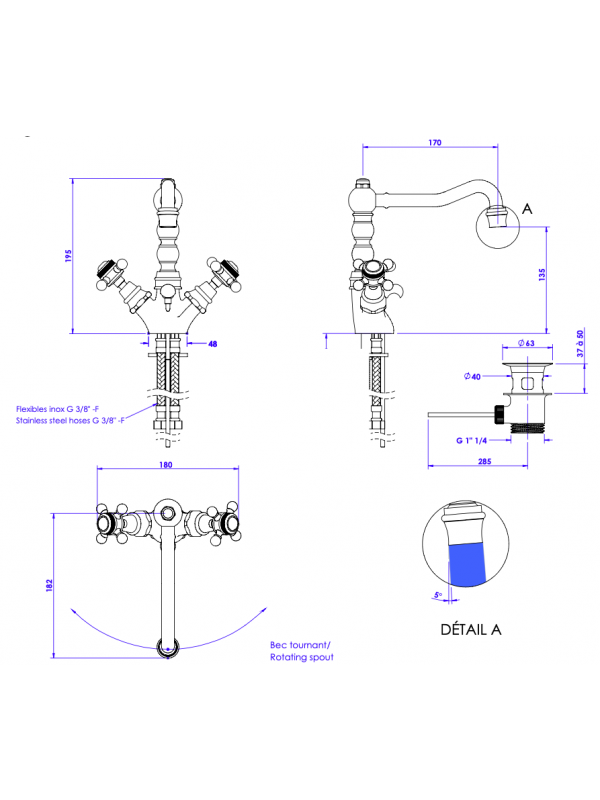 THETIS - Mélangeur lavabo - MARGOT - margot-thetis-m02-a1-1101-schema