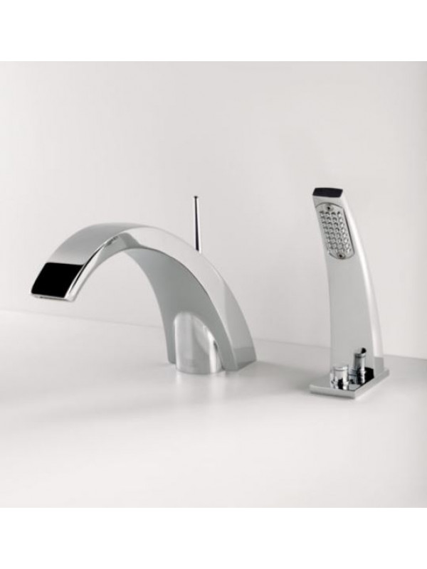 Mitigeur Bain / Douche sur gorge et douchette - NOUVELLE VAGUE - HORUS - mitigeur_bain_douche_sur_gorge_nouvelle_vague_horus